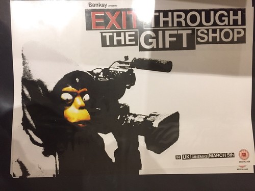 Poster originale banksy exit - originale,