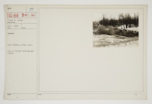 Wwi trench warfare camp devens - wwi,